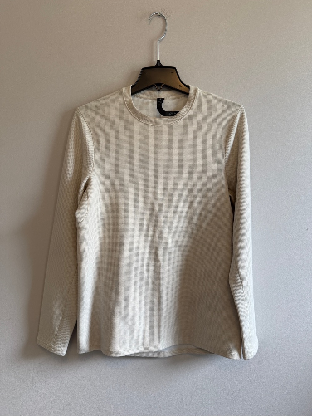 lululemon athletica Cream Beige Waffle-Knit Long Sleeve Top Women Size XS